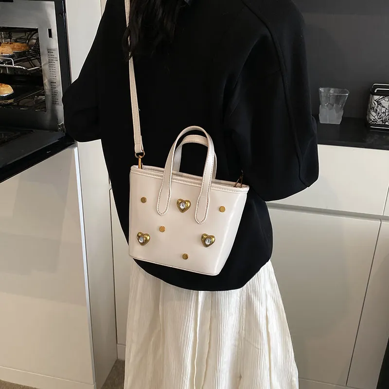 SWIMADE PU Crossbody One Shoulder Handbag Women's White/Silver/Black/Red/Coffee/Brown-2