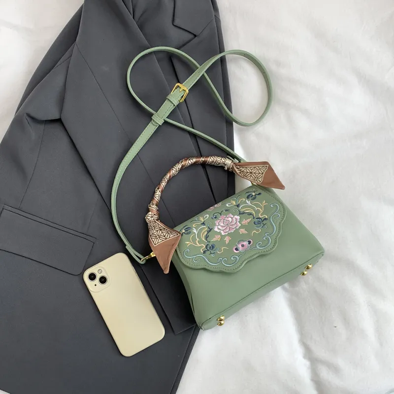 Duoluplo Doron Paul PU Handbag Women's Sea Blue/Beige Pink/Tea Green/Black/Khaki-16