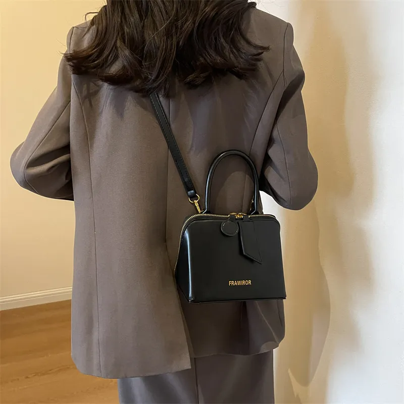 Duoluplo Doron Paul PU Crossbody Bag, Shoulder Bag, Handbag Regular Women's Ecru, Black, Coffee-4