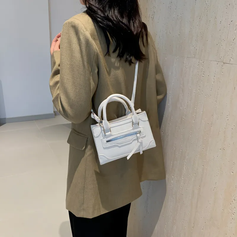 SWIMADE PU One Shoulder Handbag Women's Black/White/Pink/Blue/Green/Silver-2