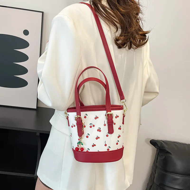 SWIMADE PU Handbag Regular Women's White/Burgundy/Yellow-20