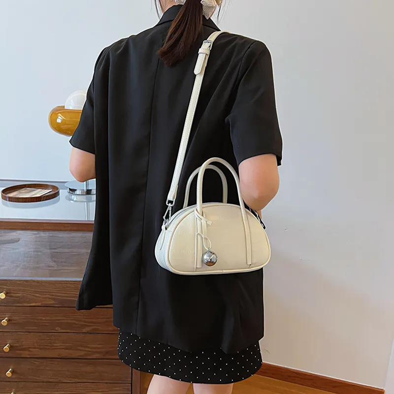 SWIMADE PU Crossbody Handbag Women's White/Silver/Black-1