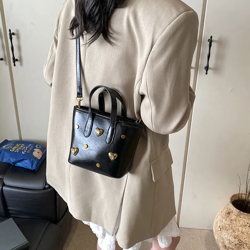 SWIMADE PU Crossbody One Shoulder Handbag Women's White/Silver/Black/Red/Coffee/Brown-19