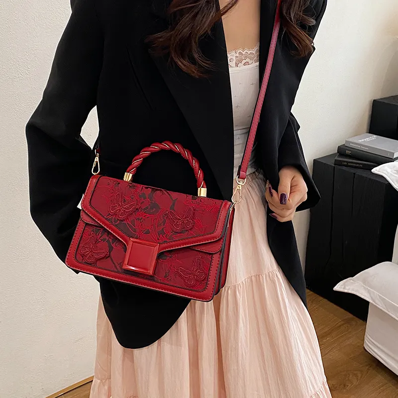 SWIMADE PU Handbag Women's White/Black/Pink/Red/Green-31