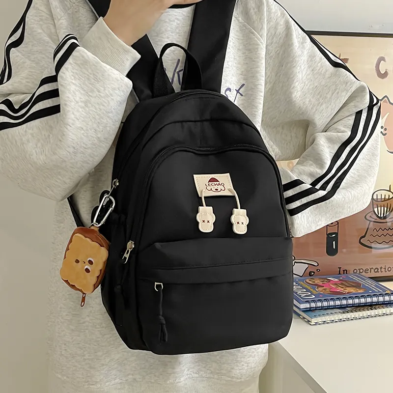 SWIMADE Nylon Backpack Regular Unisex Solid Color-9