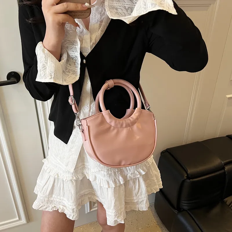 SWIMADE PU Handbag Regular Women's Ecru/Silver/Black/Khaki/Pink-13
