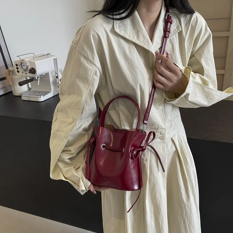 SWIMADE PU One Shoulder Handbags Women's Ancora Red/White/Silver/Black/Brown-1