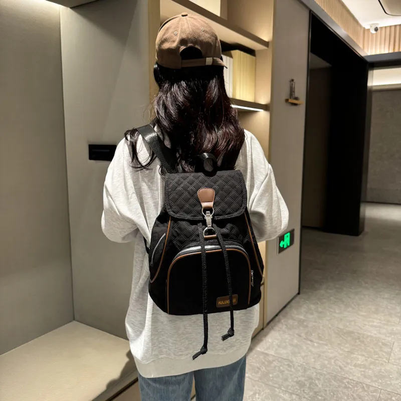 SWIMADE Oxford Backpack Women's Gray/Black/Pink/Peacock Blue/Yellow-11