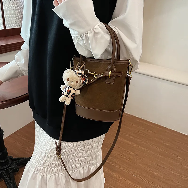 SWIMADE PU With Suede Shoulder Bag, Crossbody Bag, Handbag Regular Women's Black/Burgundy/Coffee/Brown-35