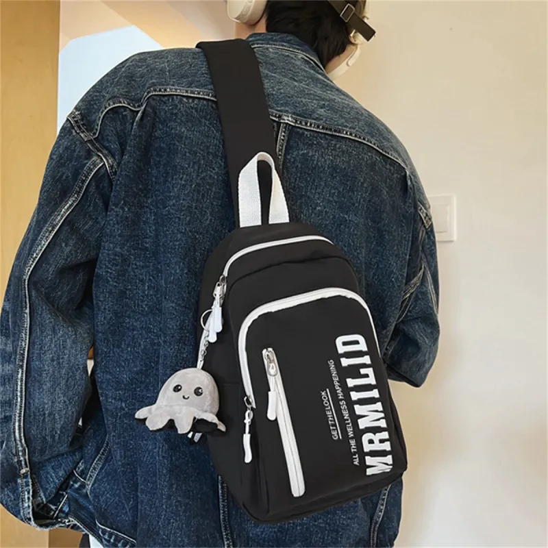 Duoluplo Doron Paul Nylon Backpack Regular Unisex Black/White, Red/White, Blue/White, Green/White-2
