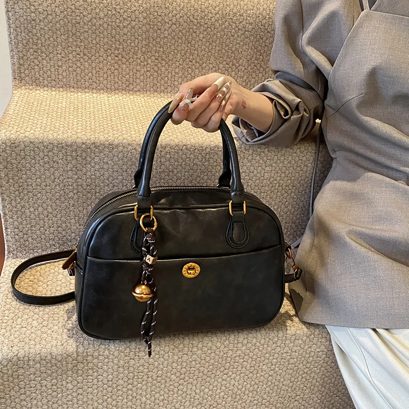 SWIMADE PU Handbag Regular Women's Black/Coffee/Brown-4