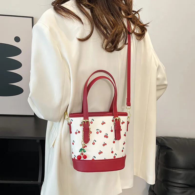 SWIMADE PU Handbag Regular Women's White/Burgundy/Yellow-18