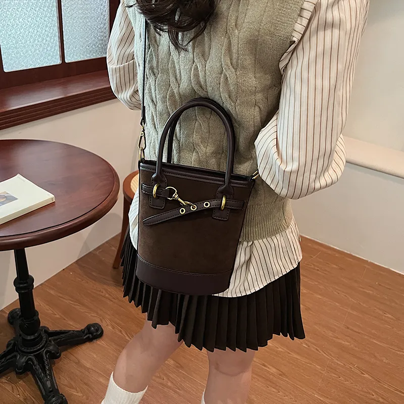 SWIMADE PU With Suede Shoulder Bag, Crossbody Bag, Handbag Regular Women's Black/Burgundy/Coffee/Brown-13