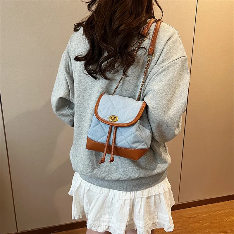 Duoluplo Doron Paul Denim Backpack Regular Women's Multicolor-12