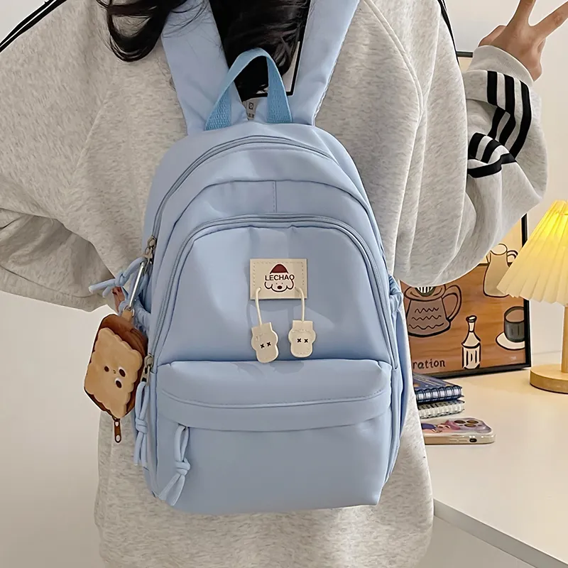 SWIMADE Nylon Backpack Regular Unisex Solid Color-31