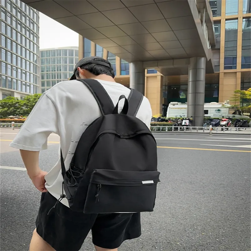 Duoluplo Doron Paul Nylon Backpack Women's Black, White, Khaki-10