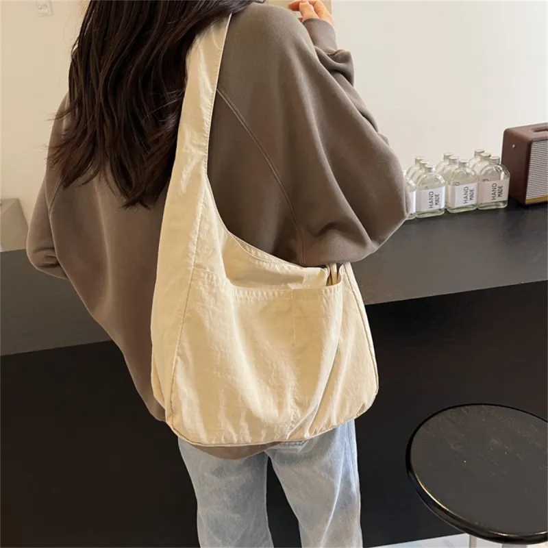 Duoluplo Doron Paul Nylon Fabric Shoulder Bag Regular Women's Black/Ecru/Yellow/Green/Pink/Blue/Light Green-9