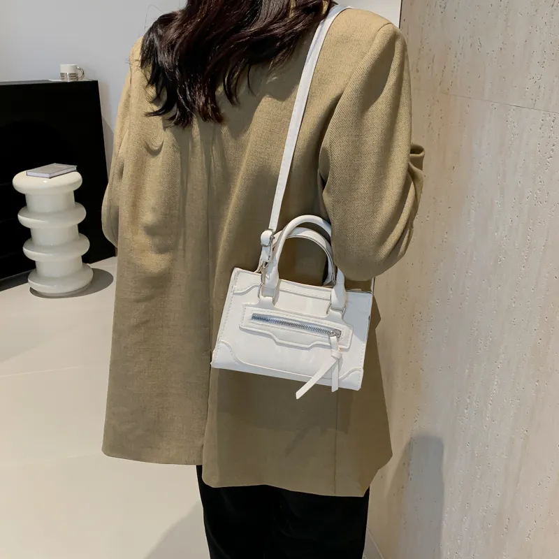 SWIMADE PU One Shoulder Handbag Women's Black/White/Pink/Blue/Green/Silver-4