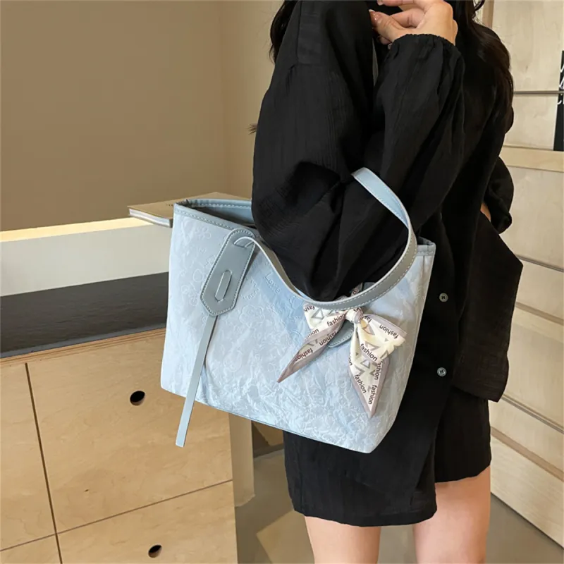 Duoluplo Doron Paul PU Shoulder Bag Regular Women's Black/Ecru/Blue/Green/Silver-10