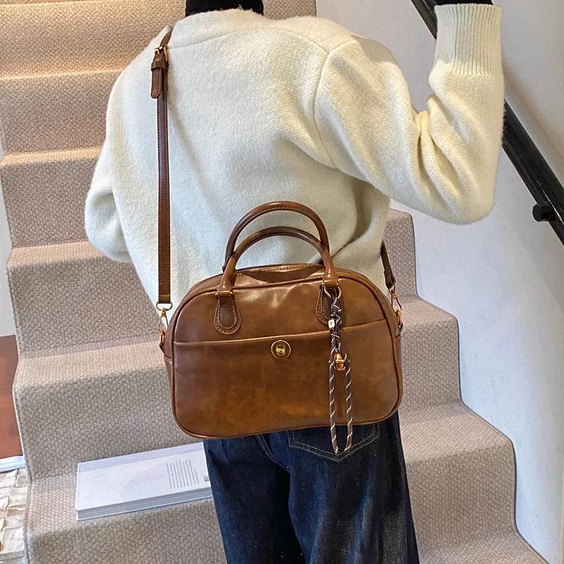 SWIMADE PU Handbag Regular Women's Black/Coffee/Brown-20