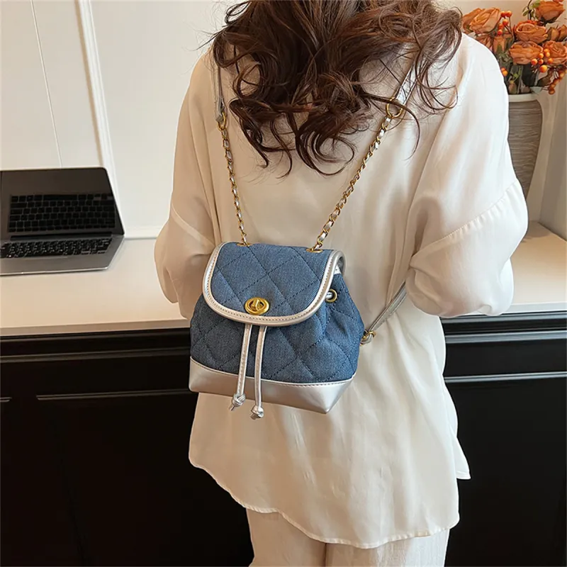 Duoluplo Doron Paul Denim Backpack Regular Women's Multicolor-5