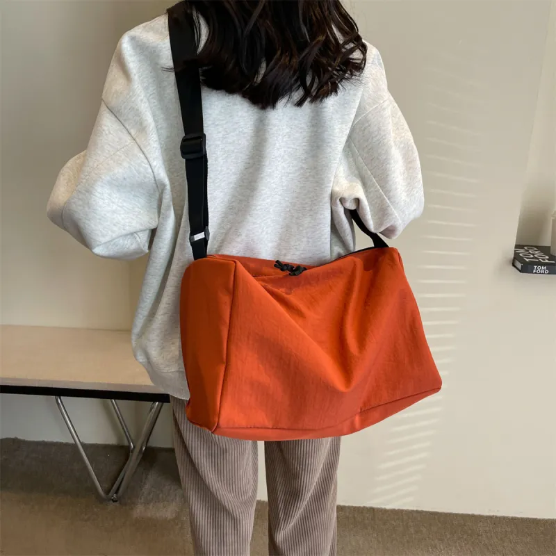 Duoluplo Doron Paul Fabric Shoulder Bag, Crossbody Bag Women's Black/Khaki/Orange-21