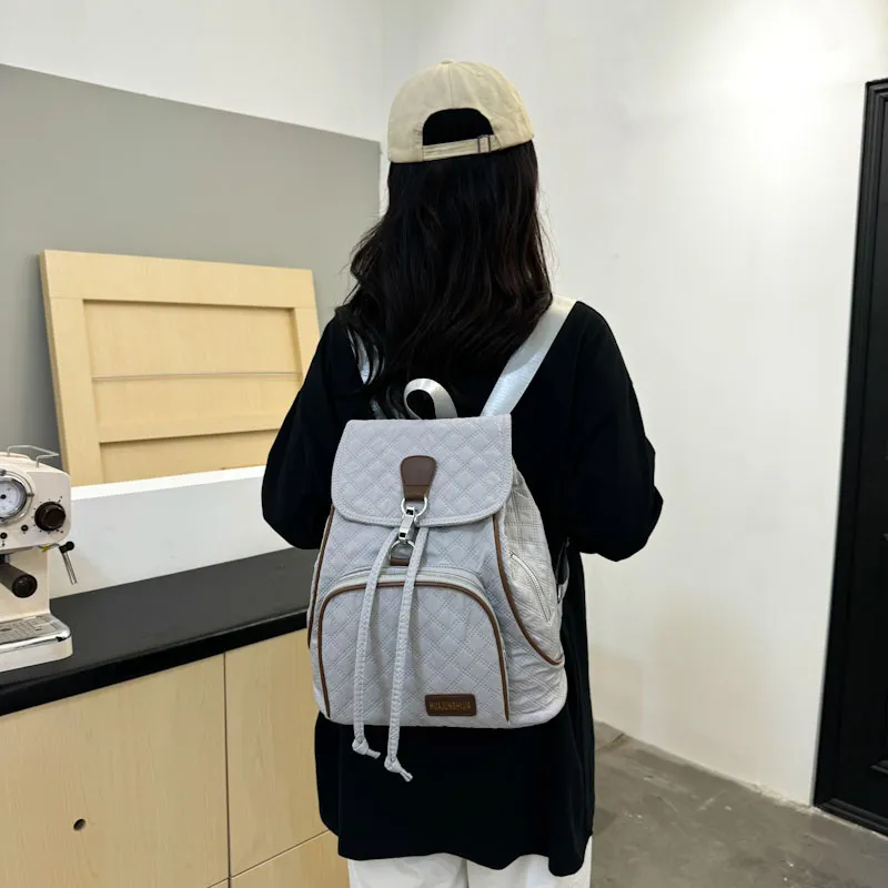SWIMADE Oxford Backpack Women's Gray/Black/Pink/Peacock Blue/Yellow-6