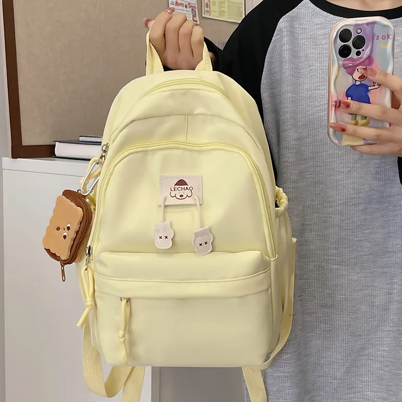 SWIMADE Nylon Backpack Regular Unisex Solid Color-1