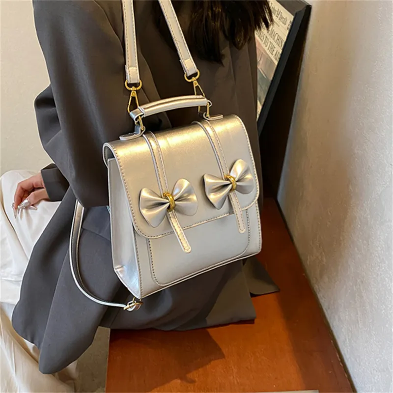 Duoluplo Doron Paul PU Backpack Regular Women's Coffee/Black/Silver/Red-16