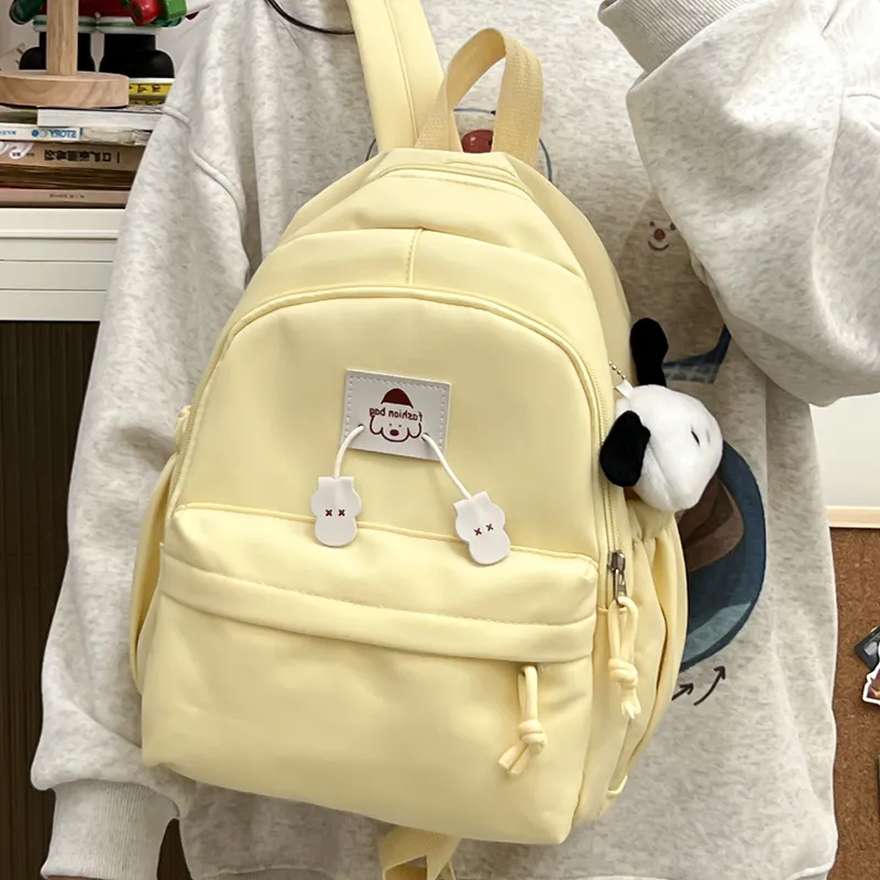 SWIMADE Nylon Backpack Regular Women's White/Black/Yellow/Blue-2