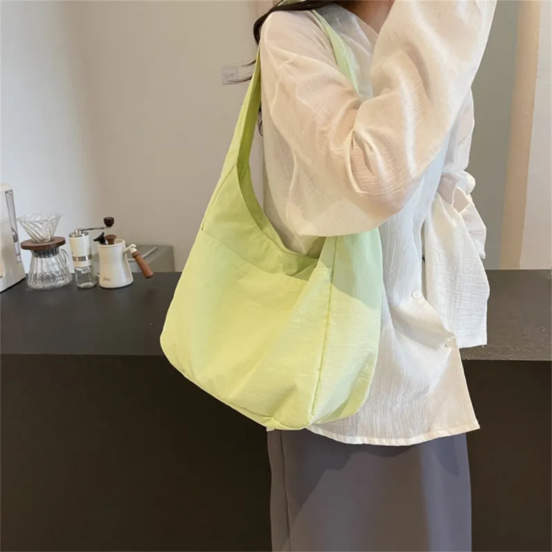 Duoluplo Doron Paul Nylon Fabric Shoulder Bag Regular Women's Black/Ecru/Yellow/Green/Pink/Blue/Light Green-29