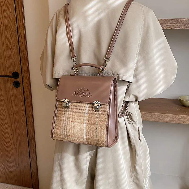 SWIMADE PU Crossbody Bag, Handbag, Backpack Regular Women's Coffee/Brown/Khaki-11