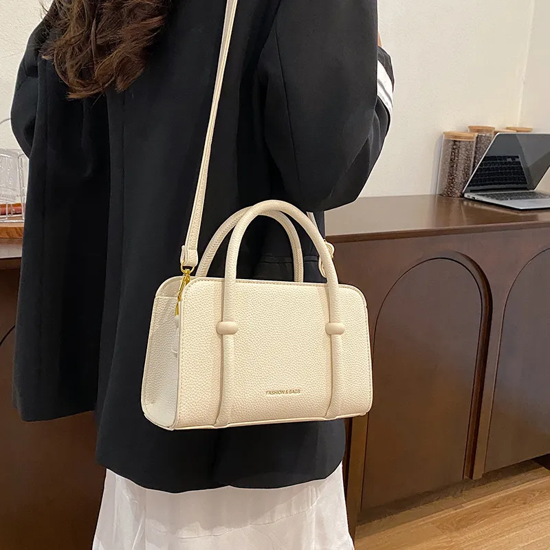 SWIMADE PU One Shoulder Handbags Women's White/Black/Khaki/Coffee/Pink/Brown-4