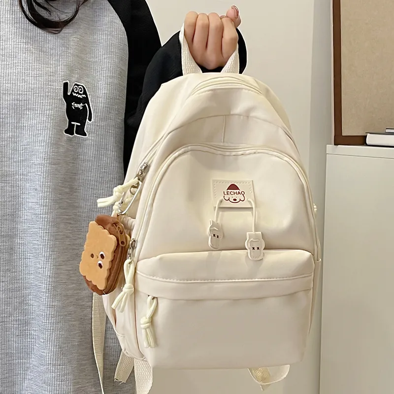 SWIMADE Nylon Backpack Regular Unisex Solid Color-19