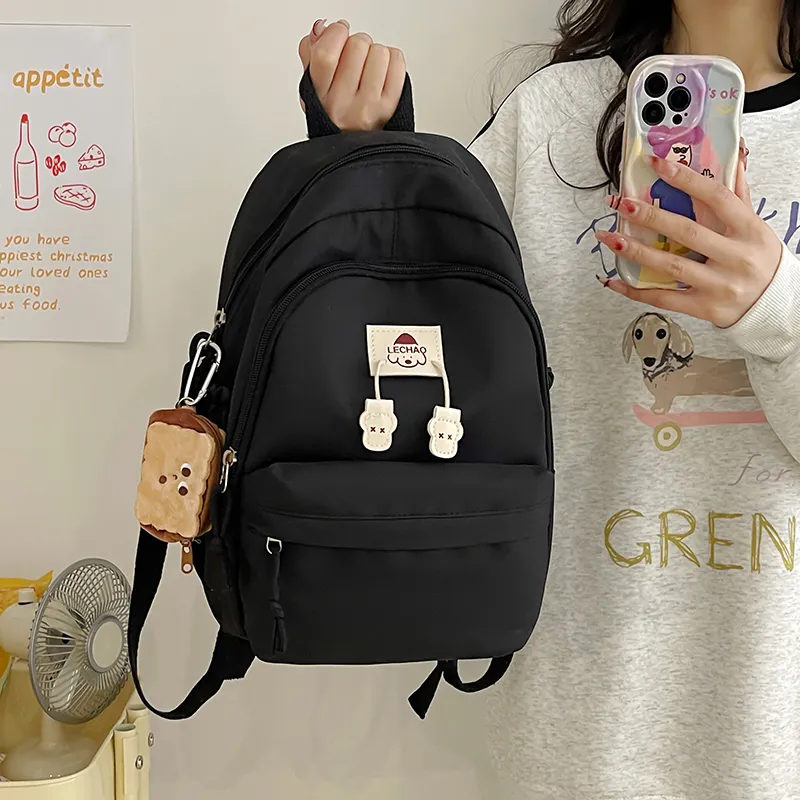 SWIMADE Nylon Backpack Regular Unisex Solid Color-15