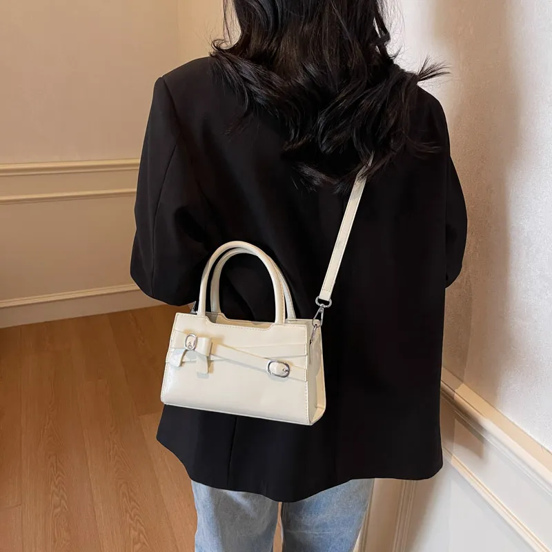 SWIMADE PU Handbag Women's White/Black/Blue/Pink-17