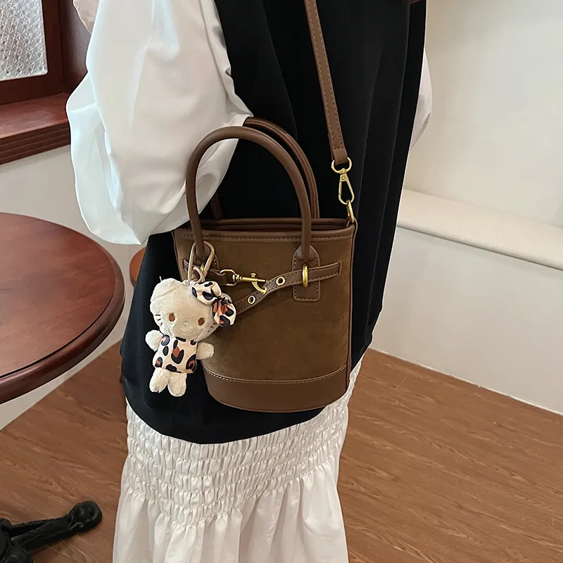 SWIMADE PU With Suede Shoulder Bag, Crossbody Bag, Handbag Regular Women's Black/Burgundy/Coffee/Brown-36
