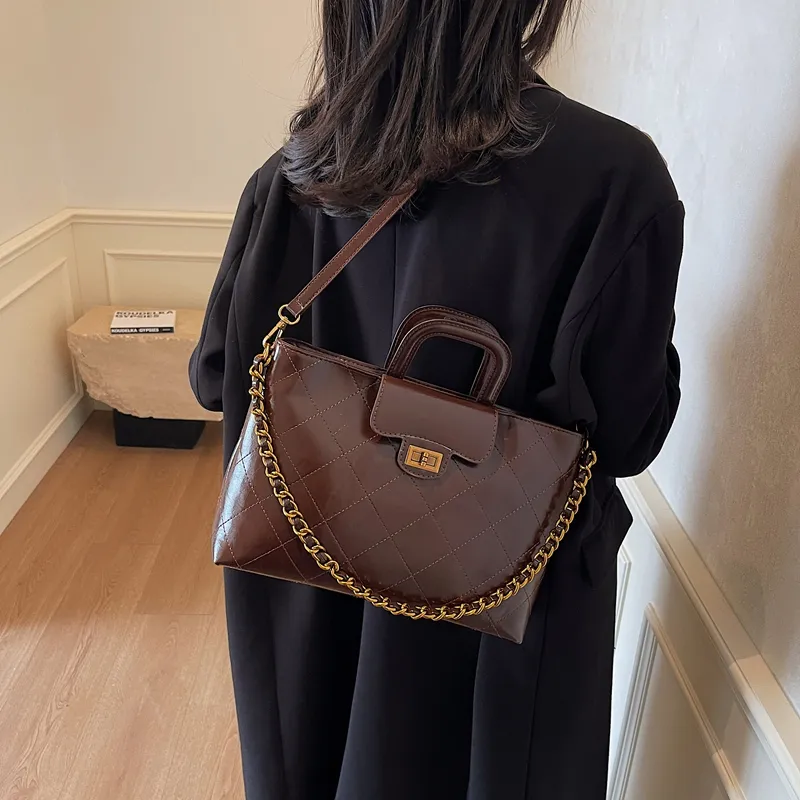 SWIMADE PU Handbag Women's White/Black/Coffee/Brown-12