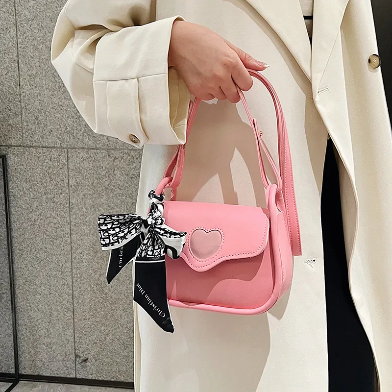 SWIMADE PU Crossbody Bag, Shoulder Bag Women's Black/Ecru/Pink-19