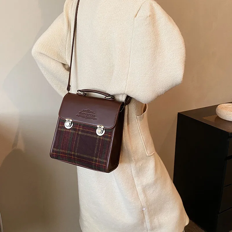 SWIMADE PU Crossbody Bag, Handbag, Backpack Regular Women's Coffee/Brown/Khaki-5