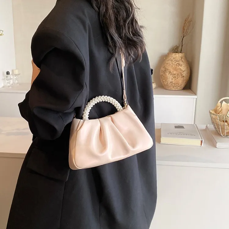 Duoluplo Doron Paul Pu Crossbody One Shoulder Handbag Women's Black/White/Pink/Silver-6