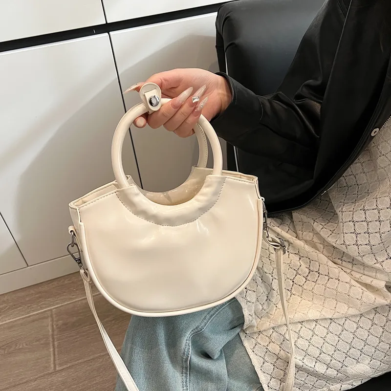 SWIMADE PU Handbag Regular Women's Ecru/Silver/Black/Khaki/Pink-30