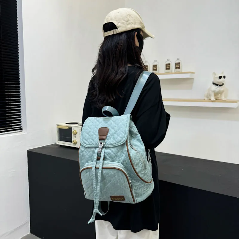 SWIMADE Oxford Backpack Women's Gray/Black/Pink/Peacock Blue/Yellow-26