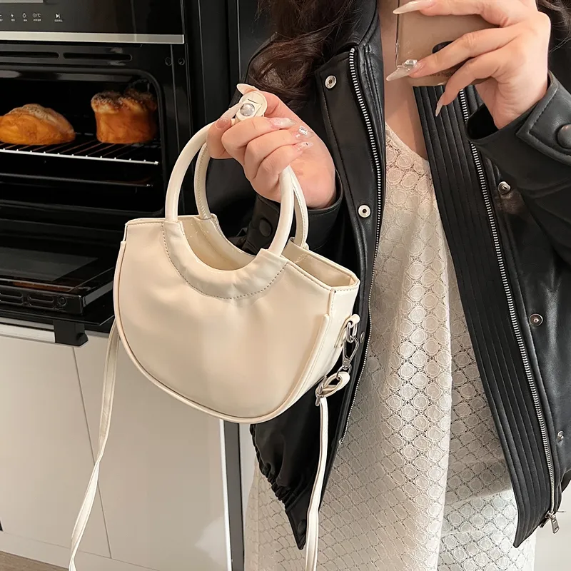 SWIMADE PU Handbag Regular Women's Ecru/Silver/Black/Khaki/Pink-31