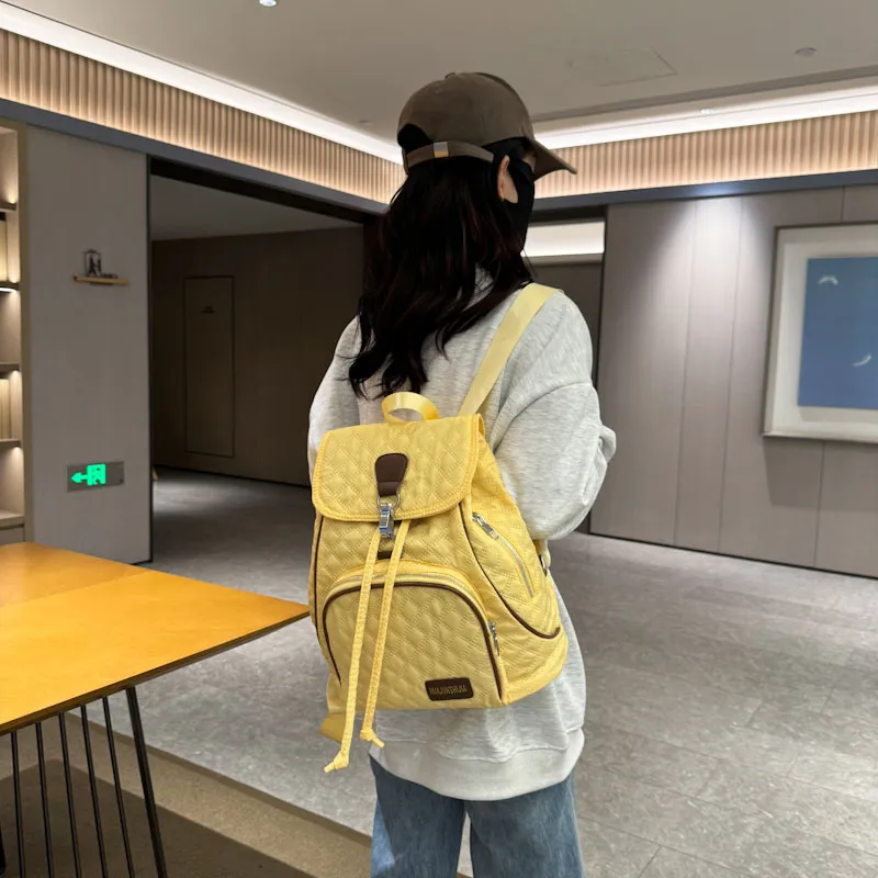 SWIMADE Oxford Backpack Women's Gray/Black/Pink/Peacock Blue/Yellow-34