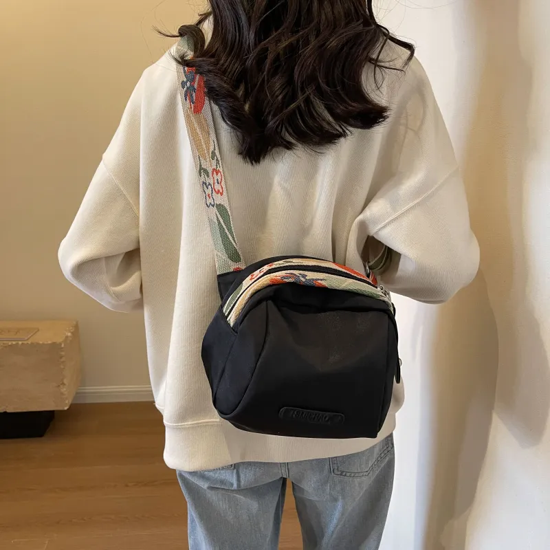 SWIMADE Oxford Dome Bag, Canvas Bag, Shoulder Bag, Crossbody Bag Regular Women's Orange/Black/Ecru-19