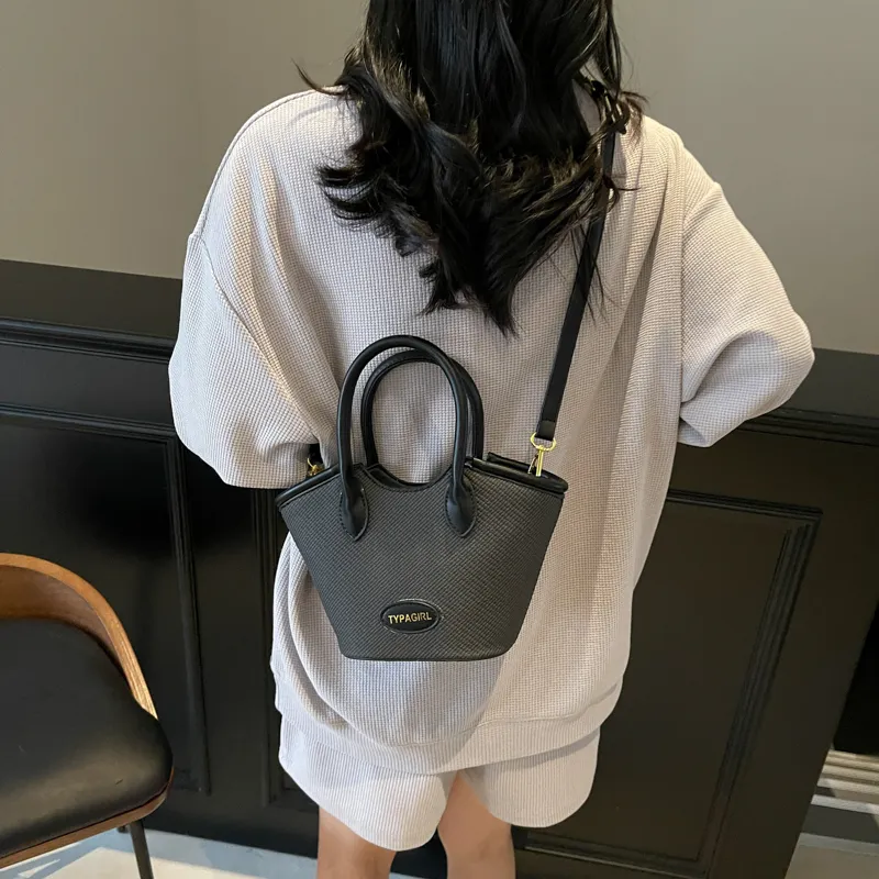 SWIMADE PU Handbag Women's Beige/Black/Black & Beige/Black & Gray-4