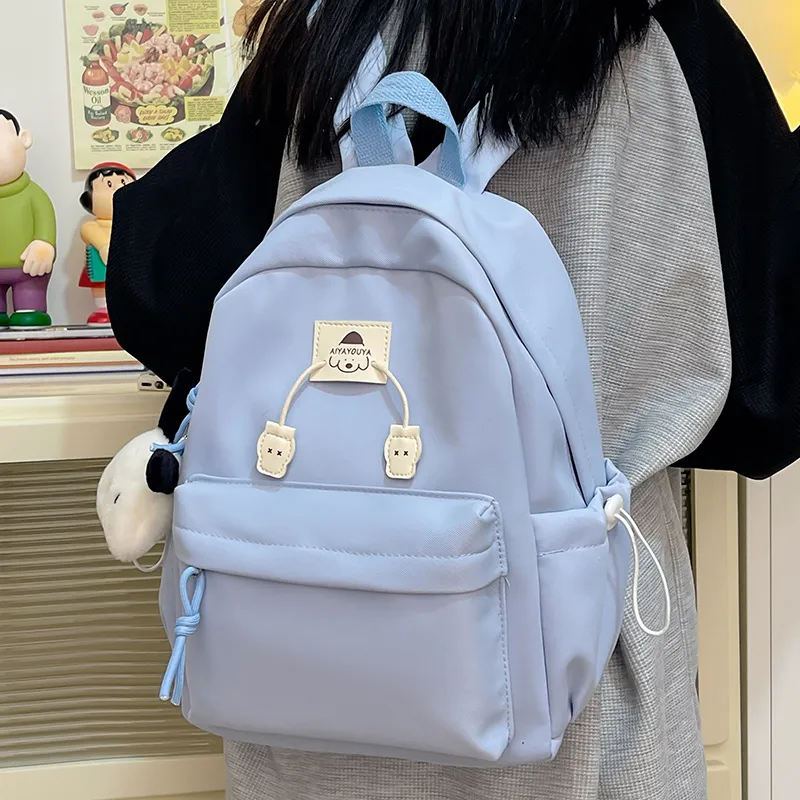 SWIMADE Nylon Backpack Regular Women's White/Black/Yellow/Blue-6