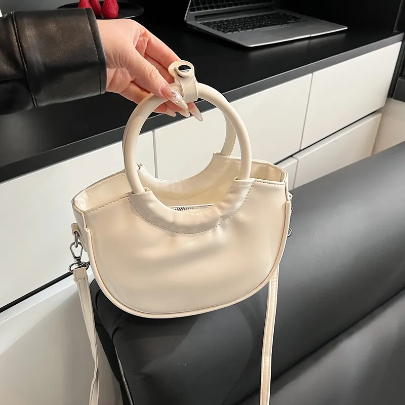 SWIMADE PU Handbag Regular Women's Ecru/Silver/Black/Khaki/Pink-29