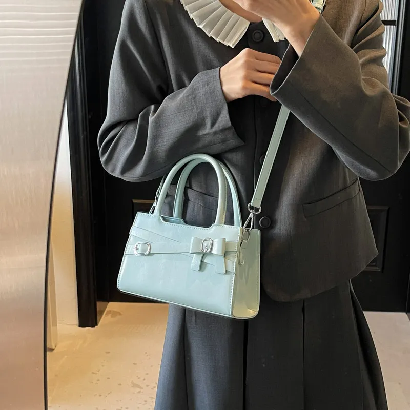 SWIMADE PU Handbag Women's White/Black/Blue/Pink-9